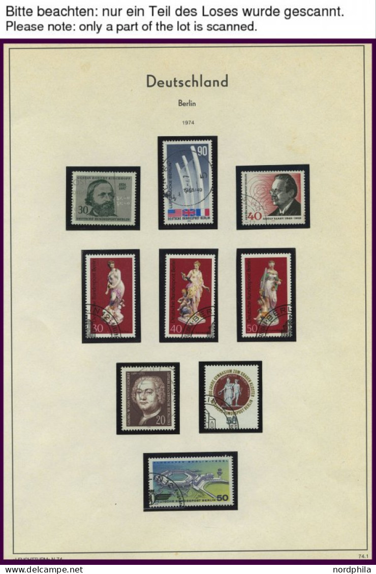 SAMMLUNGEN O, In Den Hauptnummern Komplette Gestempelte Sammlung Berlin Von 1974-86, Fast Nur ET-Sonderstempel, Auf Seit - Collections