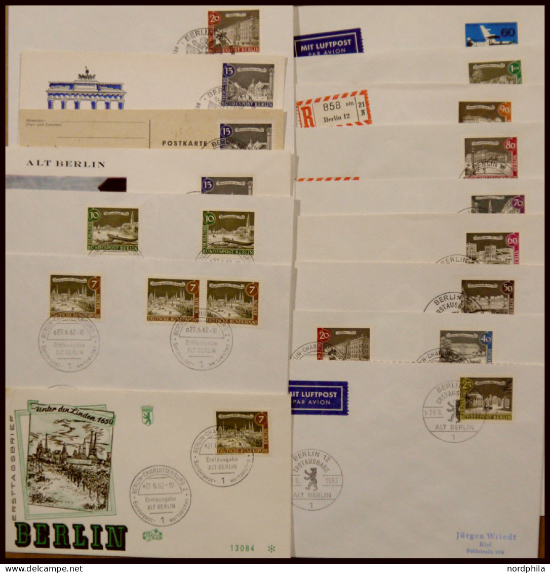 LOTS 218-230 BRIEF, 1962, 16 Verschiedene FDC, Feinst/Pracht - Sonstige & Ohne Zuordnung