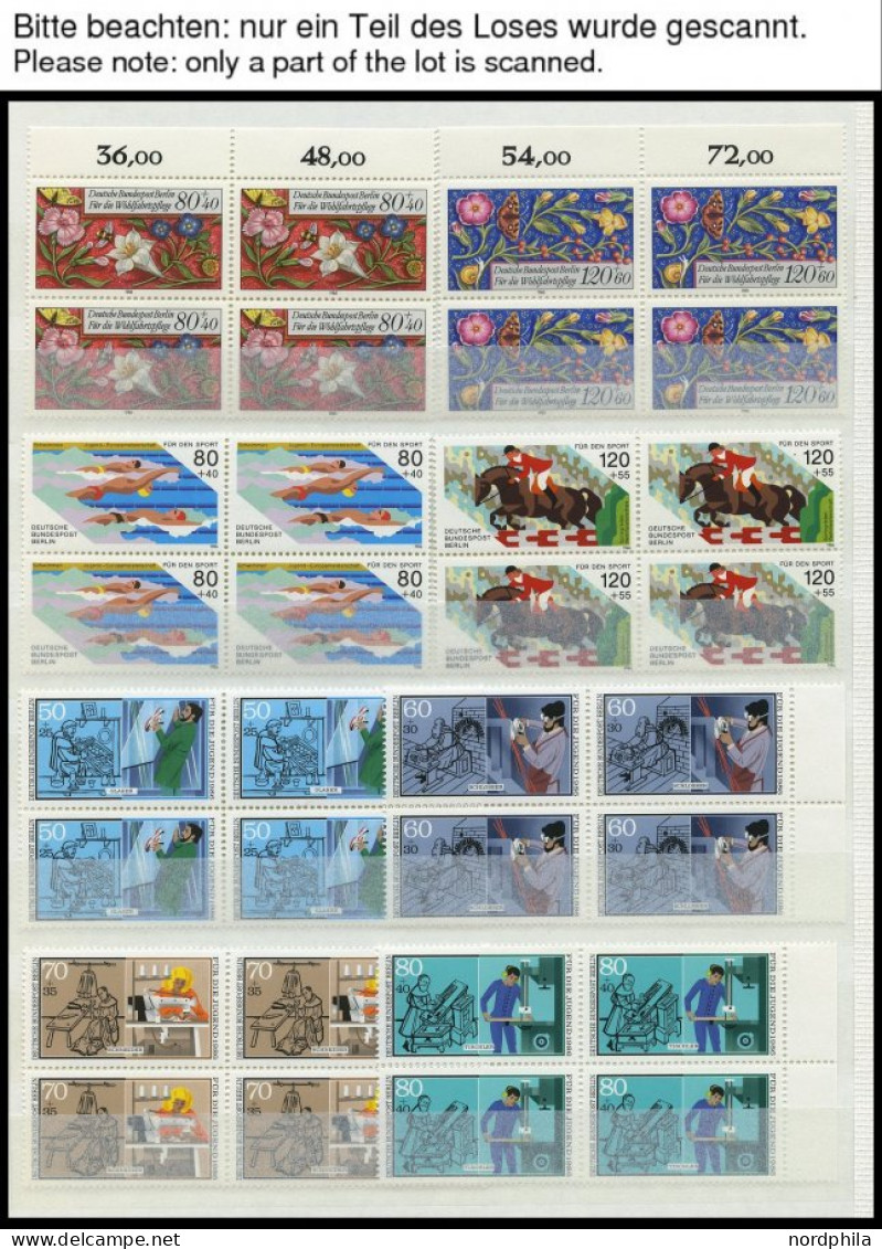 LOTS A. 641-875 VB , 1981-90, 23 Verschiedene Komplette Sätze In Viererblocks, Pracht, Mi. 600.- - Unused Stamps