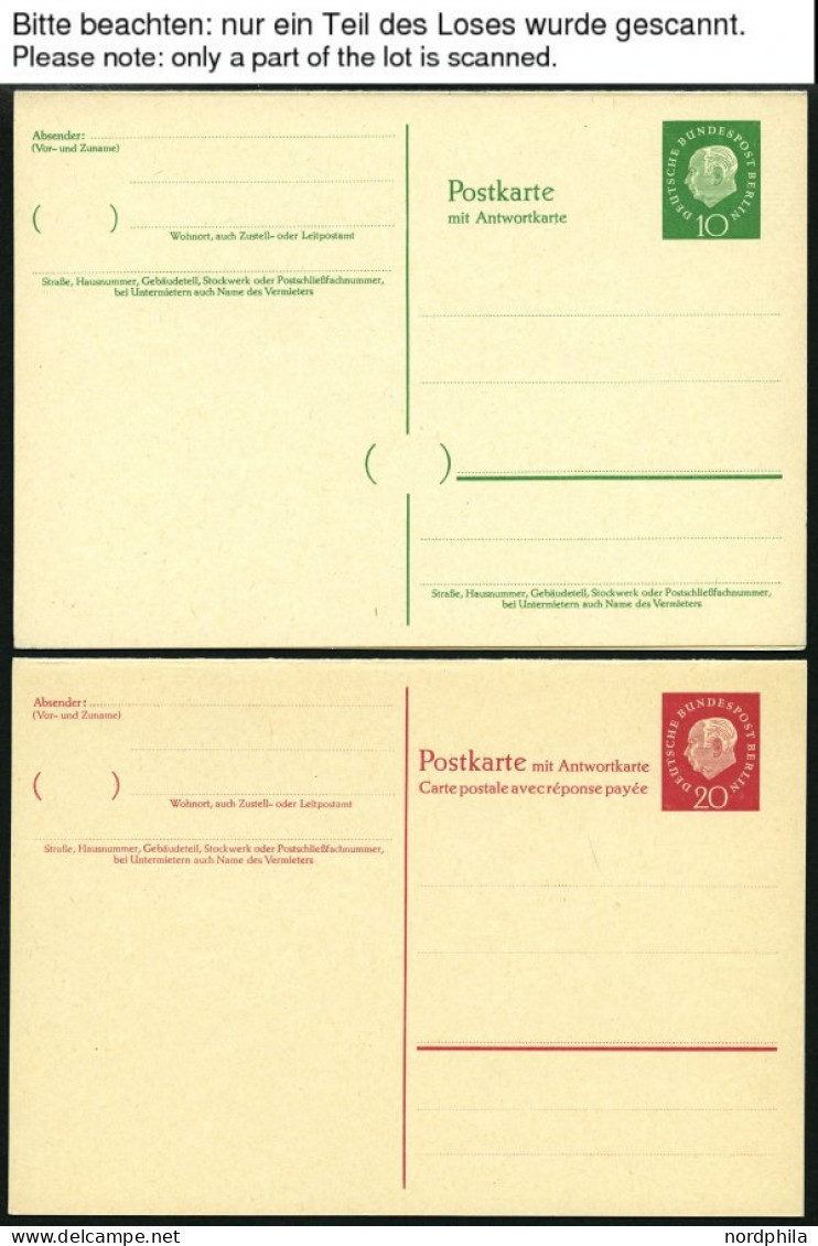 GANZSACHEN A. P 47-P 138 BRIEF, 1959-90, 50 Fast Nur Verschiedene Ungebrauchte Ganzsachenkarten, Pracht, Mi. 180.- - Verzamelingen