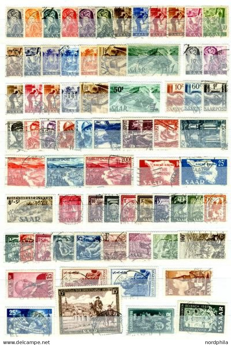 SAMMLUNGEN, LOTS 206-398 O, 1947/57, Partie Verschiedener Gestempelter Werte, Aus Mi. Nr. 206 Bis 398, Mi. Ca. 600.- - Otros & Sin Clasificación