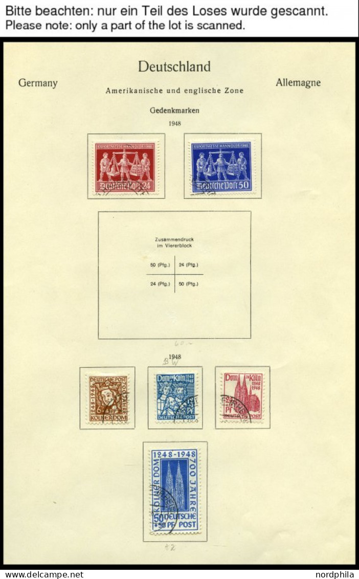 AMERIK. U. BRITISCHE ZONE SLG. O, Reichhaltige Gestempelte Sammlung Amerikanische Und Britische Zone Incl. Alliierte Bes - Other & Unclassified