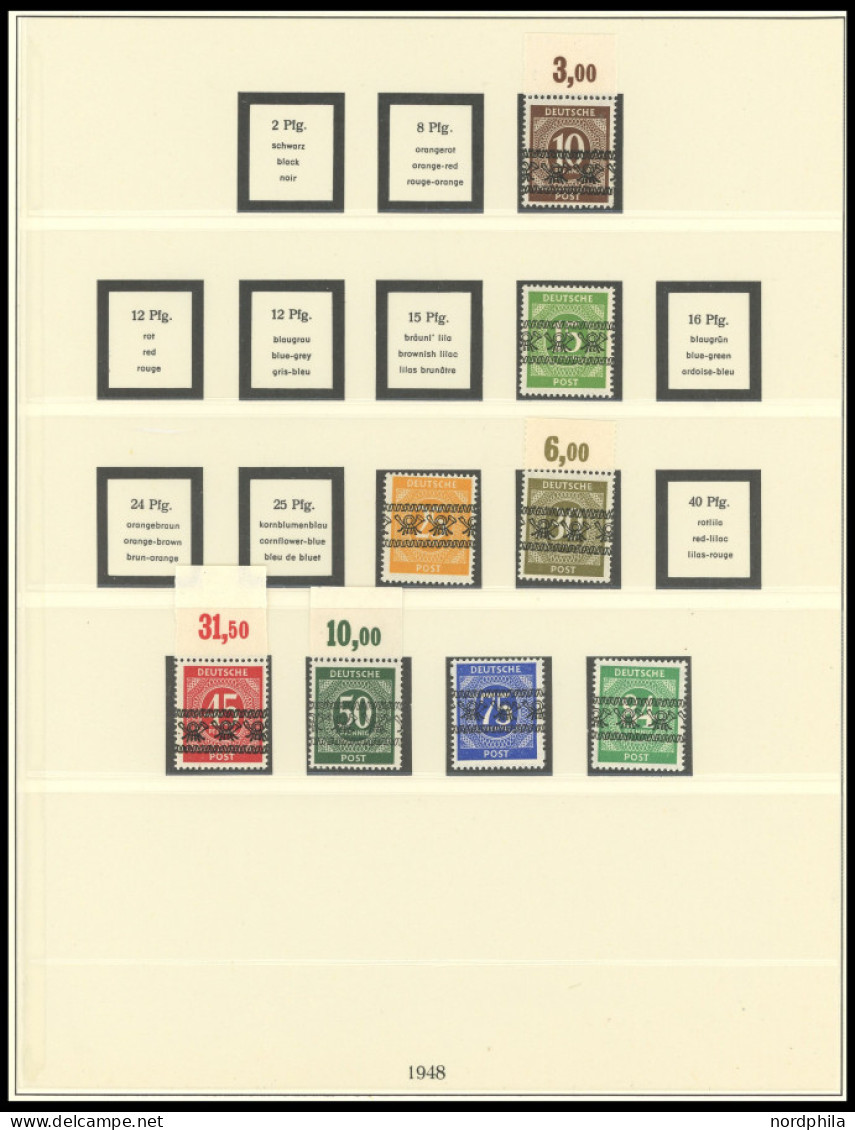 AMERIK. U. BRITISCHE ZONE SLG. , , Ungebrauchte, Teils Postfrische Sammlung Bizone Incl. Alliierte Besetzung Gemeinschaf - Andere & Zonder Classificatie