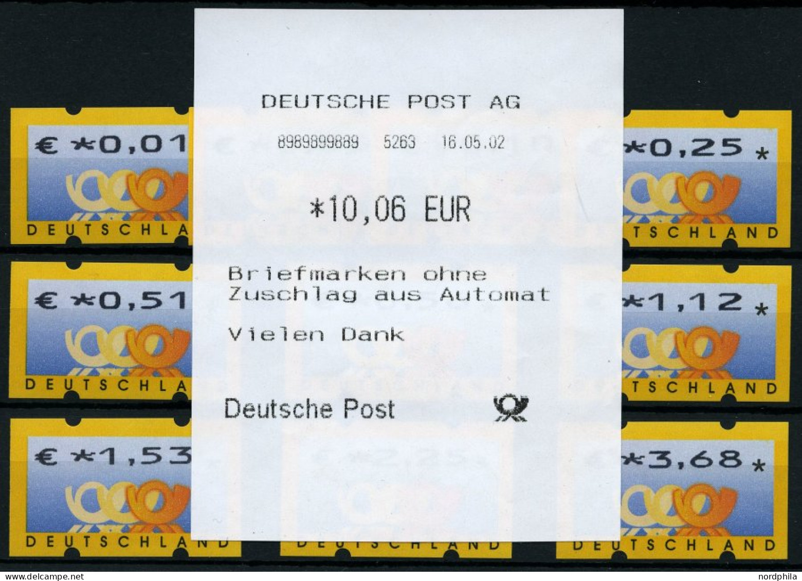 AUTOMATENMARKEN A 4.1 TS 1 , 1.1.2002, Tastensatz 0.01 - 3.68 EUR Komplett, Pracht, Mi. 85.- - Automaatzegels [ATM]