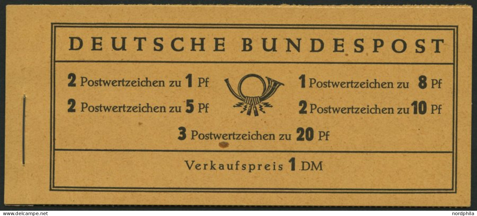 MARKENHEFTCHEN MH 4YII , 1960, Markenheftchen Heuss Lieg. Wz., Type II, Pracht, Mi. 90.- - Andere & Zonder Classificatie