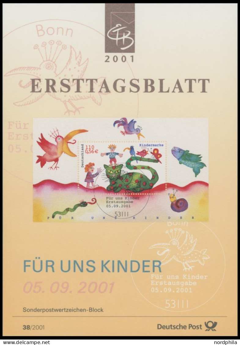 ERSTTAGSBLÄTTER 2156-2304 BrfStk, 2000-2002, 3 Komplette Jahrgänge, ETB 1/2000-49/2002, Pracht - Autres & Non Classés