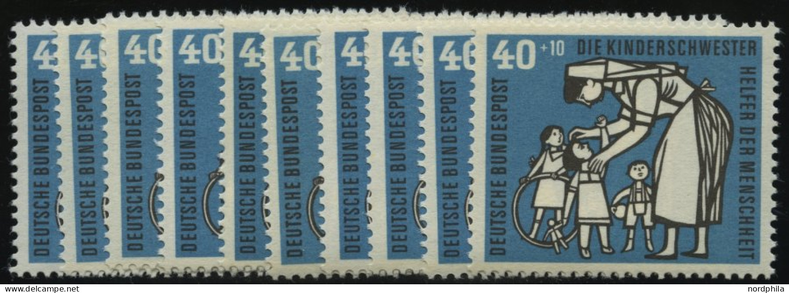 ENGROS 246 , 1956, 40 Pf. Kinderpflege, 10 Prachtwerte, Mi. 150.- - Ongebruikt