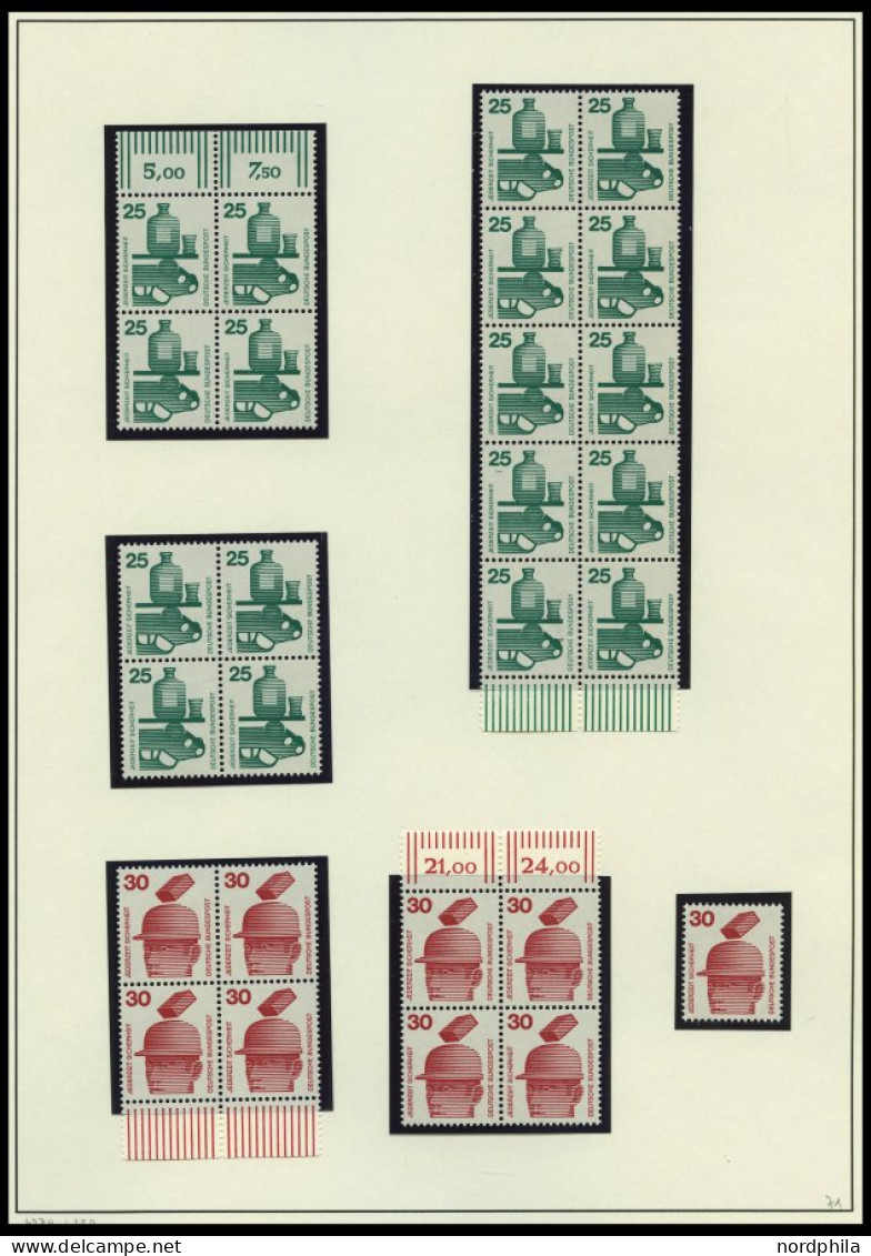 BUNDESREPUBLIK 694-703 Paar , 1971, Unfallverhütung In Waagerechten Paaren (9x), Pracht, Mi. 630.- - Unused Stamps