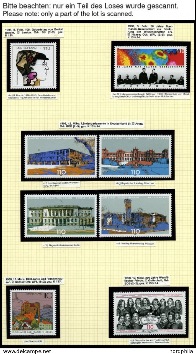 JAHRGÄNGE 1965-2026 , 1998, In Den Hauptnummern Kompletter Jahrgang, Pracht - Oblitérés