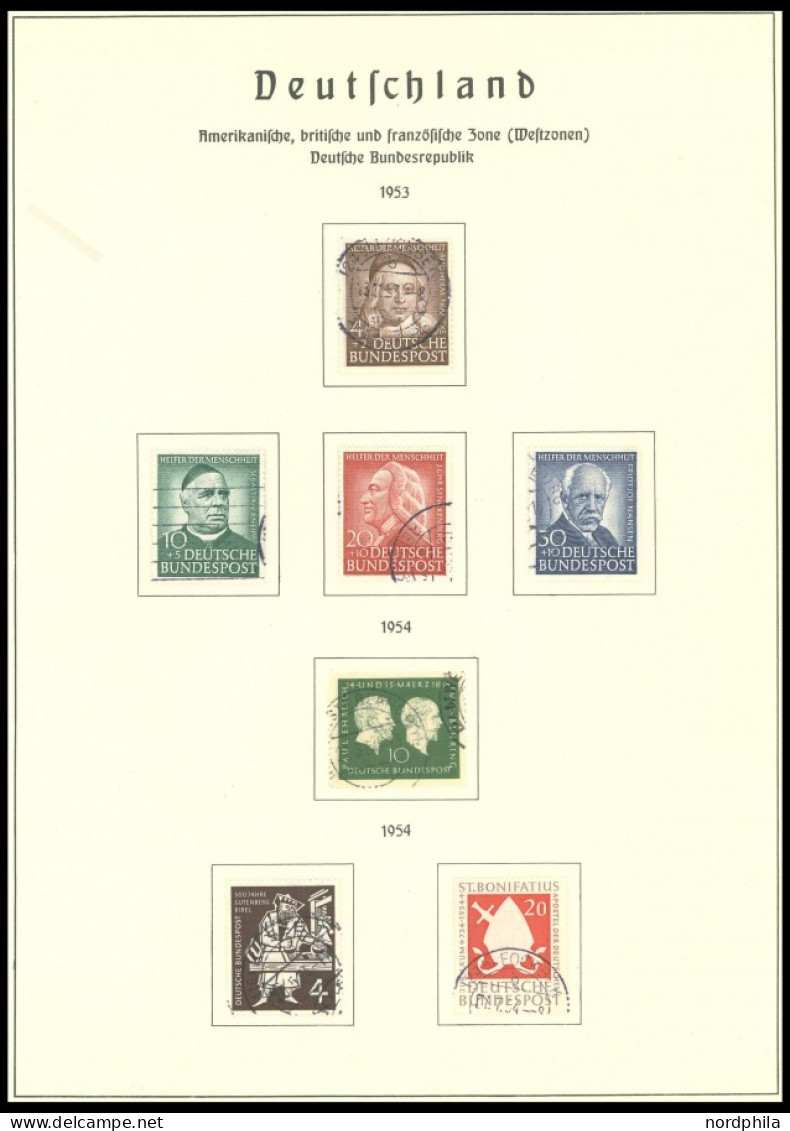 SAMMLUNGEN O, 1949-75, Saubere Gestempelte, In Den Hauptnummern Komplette Sammlung Bundesrepublik Im Leuchtturm Album, F - Other & Unclassified