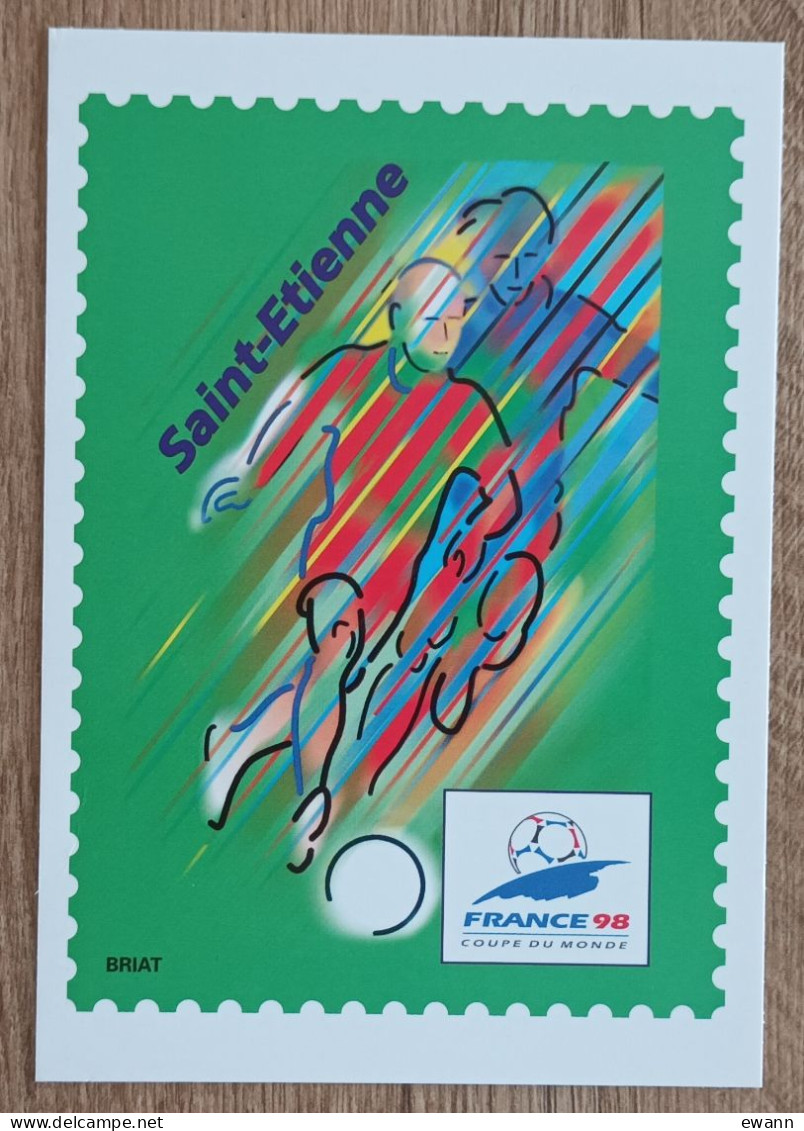 ENTIER POSTAL - COUPE DU MONDE DE FOOTBALL / SAINT ETIENNE - 1998 - Neuf - Pseudo-entiers Officiels