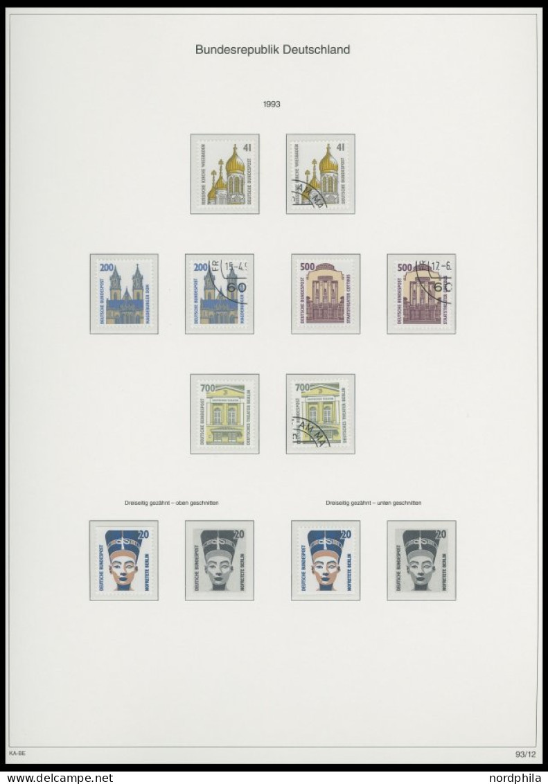 SAMMLUNGEN ,o , Sammlung Bundesrepublik Von 1991-96 Im KA-BE Bi-collcet Falzlosalben, Postfrisch Und Gestempelt Bis 1995 - Andere & Zonder Classificatie