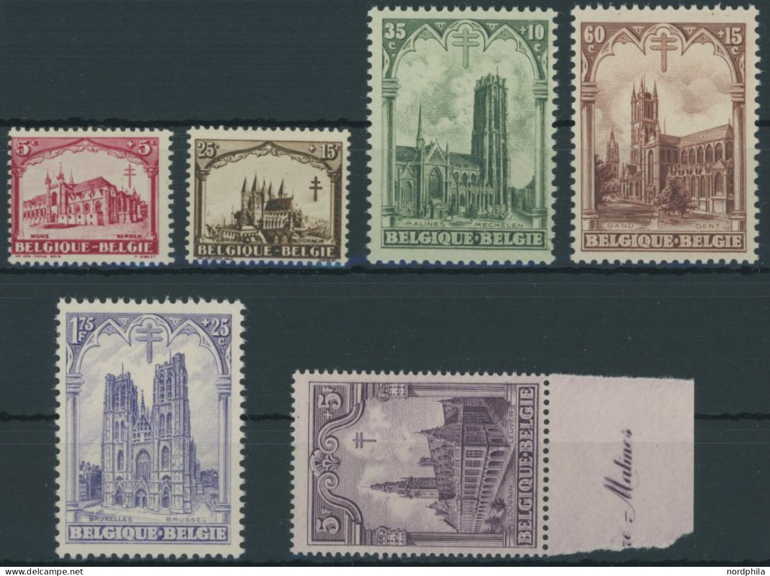 BELGIEN 244-49 , 1928, Kathedralen, Postfrischer Prachtsatz, Mi. 100.- - Other & Unclassified