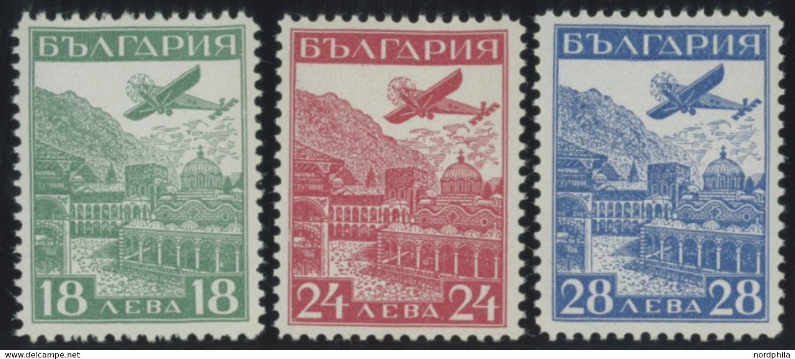 BULGARIEN 249-51 , 1932, Luftpostausstellung, Prachtsatz, Mi. 250.- - Sonstige & Ohne Zuordnung