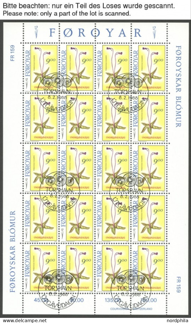 FÄRÖER 162-78KB O, 1988, 5 Kleinbogensätze, Ersttagsstempel, Pracht, Mi. 620.- - Faroe Islands