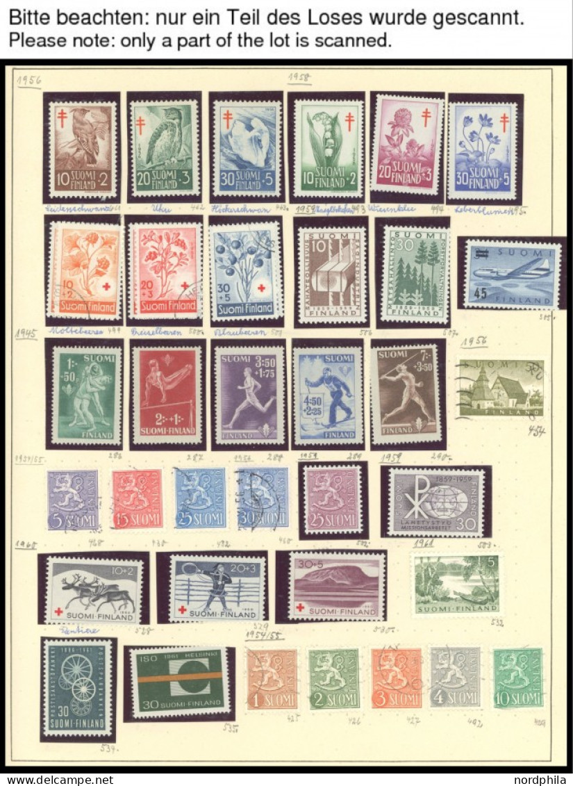 SAMMLUNGEN ,o , Sammlung Finnland Von 1889-1988, Die Ersten Jahre Kaum Vertreten, Von 1963-1988 Scheinbar Postfrisch Kom - Verzamelingen