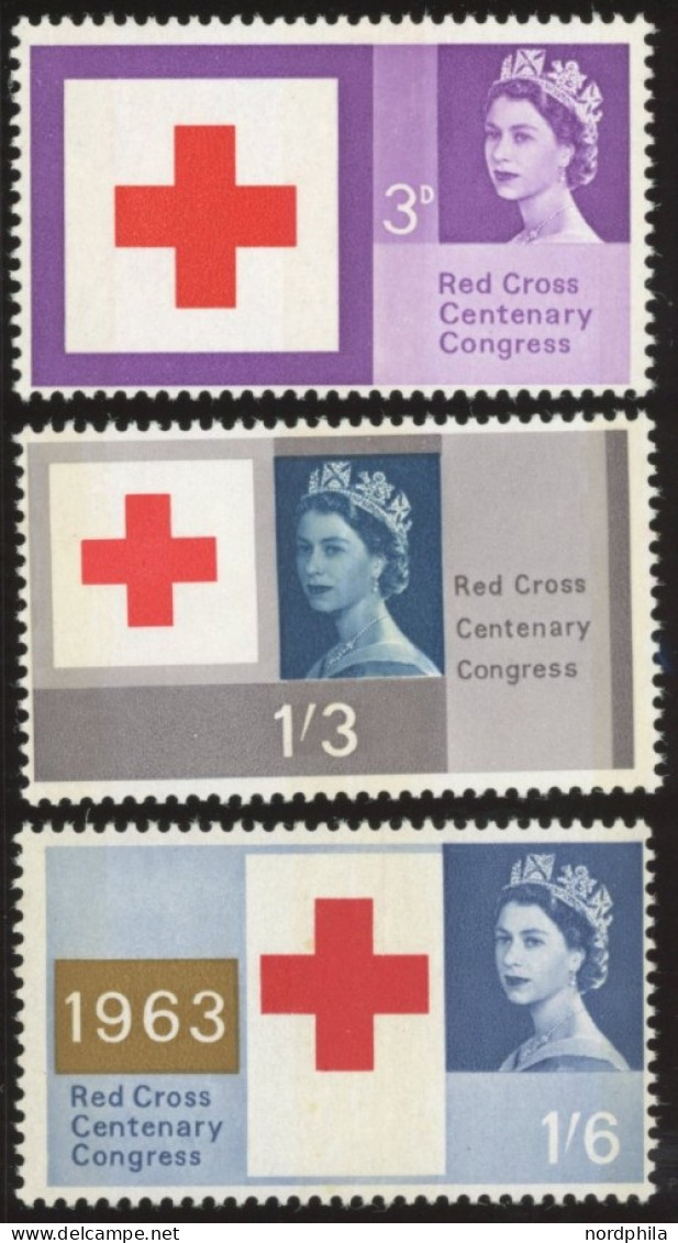 GROSSBRITANNIEN 362-64y , 1963, Rotes Kreuz Mit Phosphorstreifen, Postfrischer Prachtsatz, Mi. 75.- - Andere & Zonder Classificatie