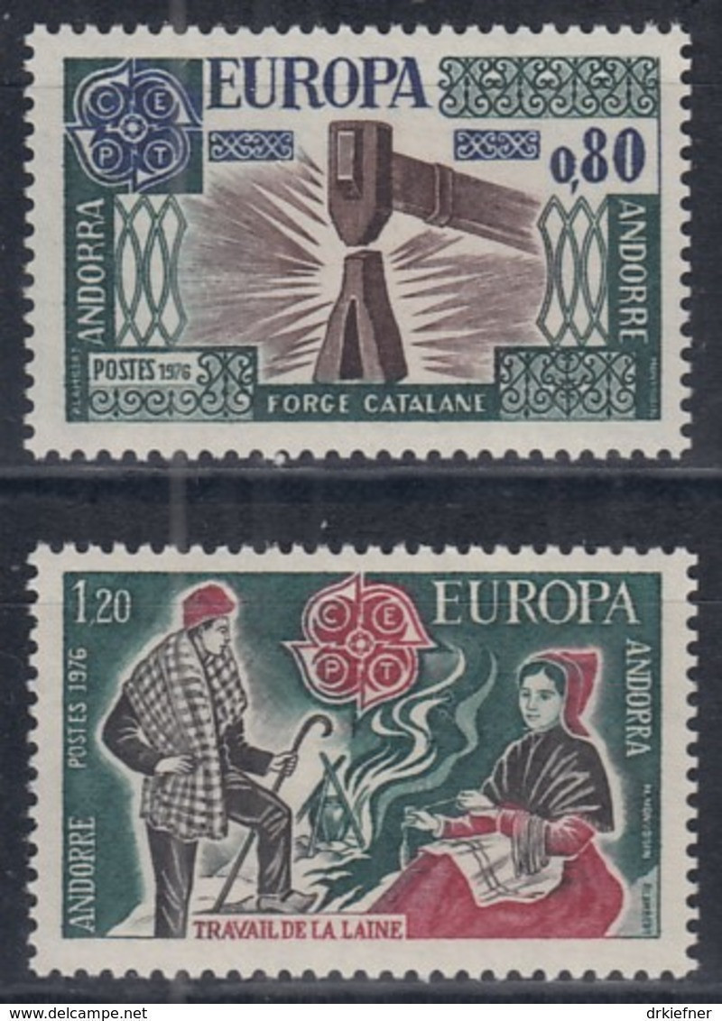 ANDORRA 274-275, Postfrisch **, Europa CEPT: Kunsthandwerk 1976 - 1976