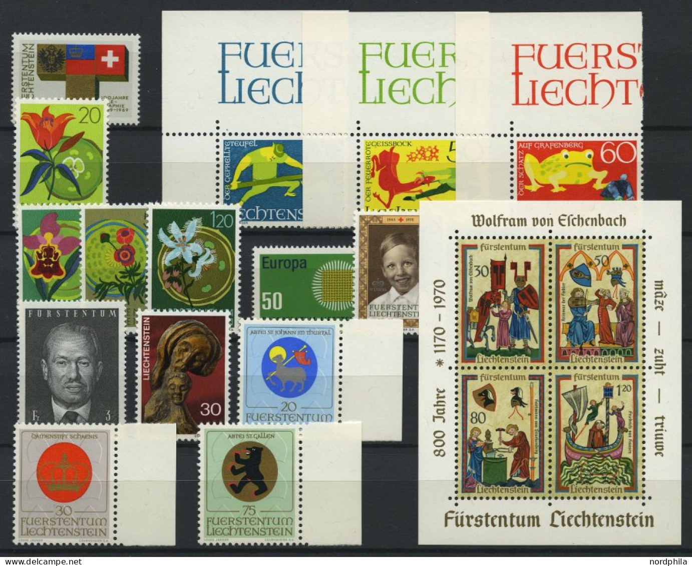 SAMMLUNGEN , Komplette Postfrische Sammlung Liechtenstein Von 1961-70, Prachterhaltung - Sammlungen