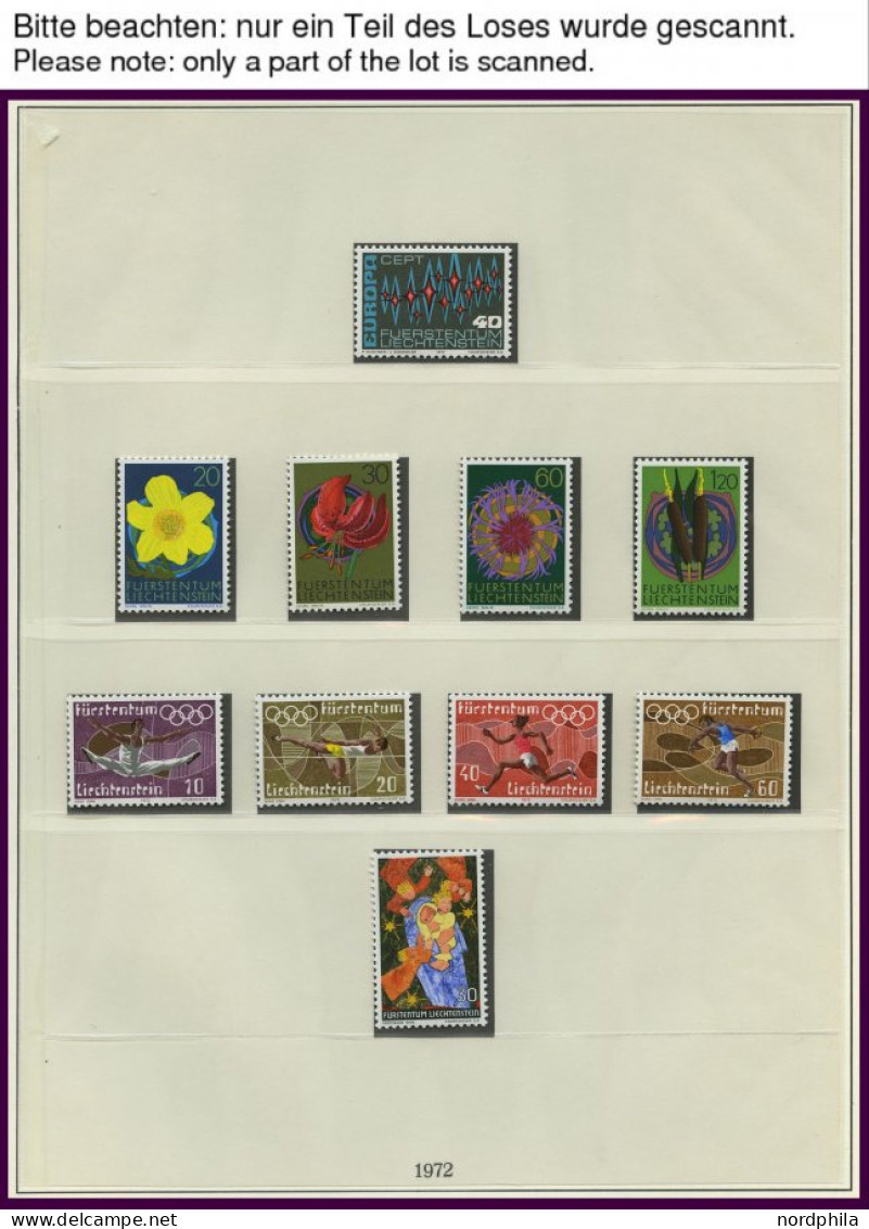 SAMMLUNGEN, LOTS , Komplette Postfrische Sammlung Liechtenstein Von 1972-92 Im Lindner Falzlosalbum, Prachterhaltung - Collections