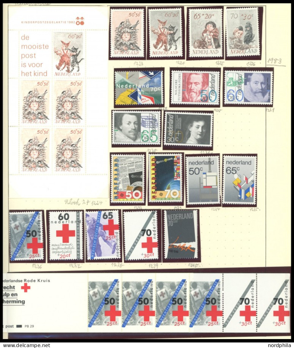SAMMLUNGEN, LOTS ,o , Sammlung Niederlande Bis 1987, Die Ersten Jahre Kaum Vertreten, Ab 1968 Scheinbar Postfrisch Kompl - Collections