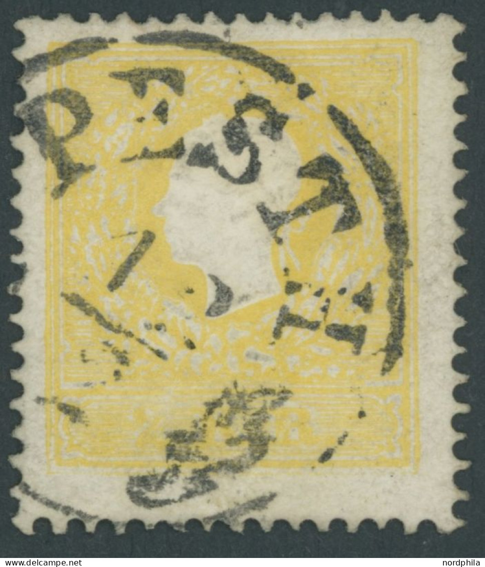 ÖSTERREICH BIS 1867 10IIa O, 1859, 2 Kr, Gelb, Type II, K1 PESTH, Pracht - Other & Unclassified