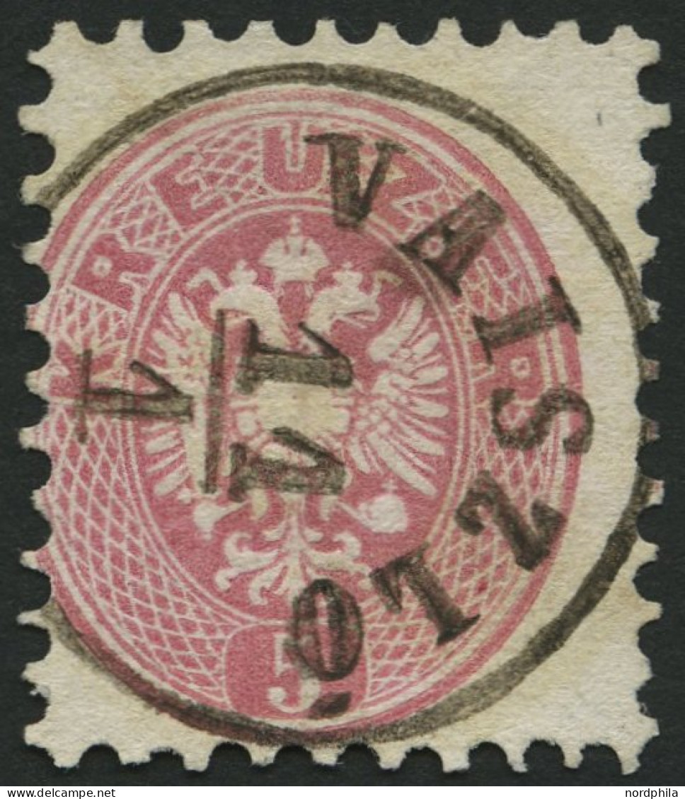 ÖSTERREICH 32 O, 1863, 5 Kr. Rosa Mit Ungarischem K1 VAISZLÖ, Pracht, R! - Used Stamps