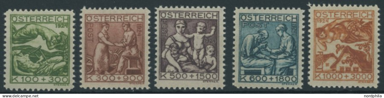 ÖSTERREICH 1918-1938 442-46 , 1924, Jugend Und TBC-Fürsorge, Postfrischer Prachtsatz, Mi. 90.- - Autres & Non Classés