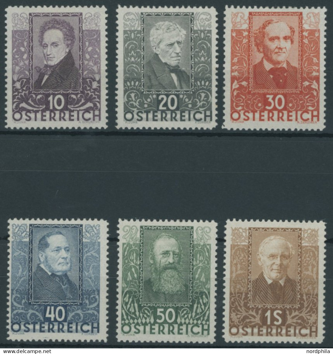 ÖSTERREICH 1918-1938 524-29 , 1931, Dichter, Postfrischer Prachtsatz, Mi. 220.- - Sonstige & Ohne Zuordnung