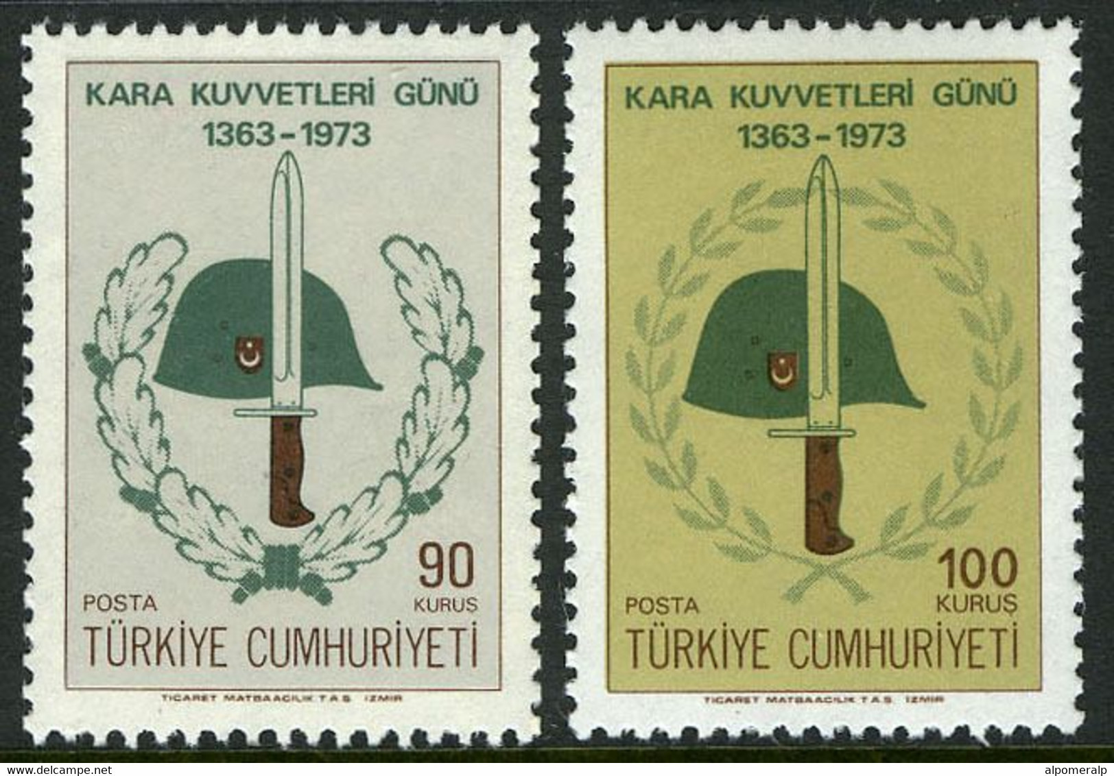 Türkiye 1973 Mi 2284-2285 MNH Land Forces, Army Day - Neufs