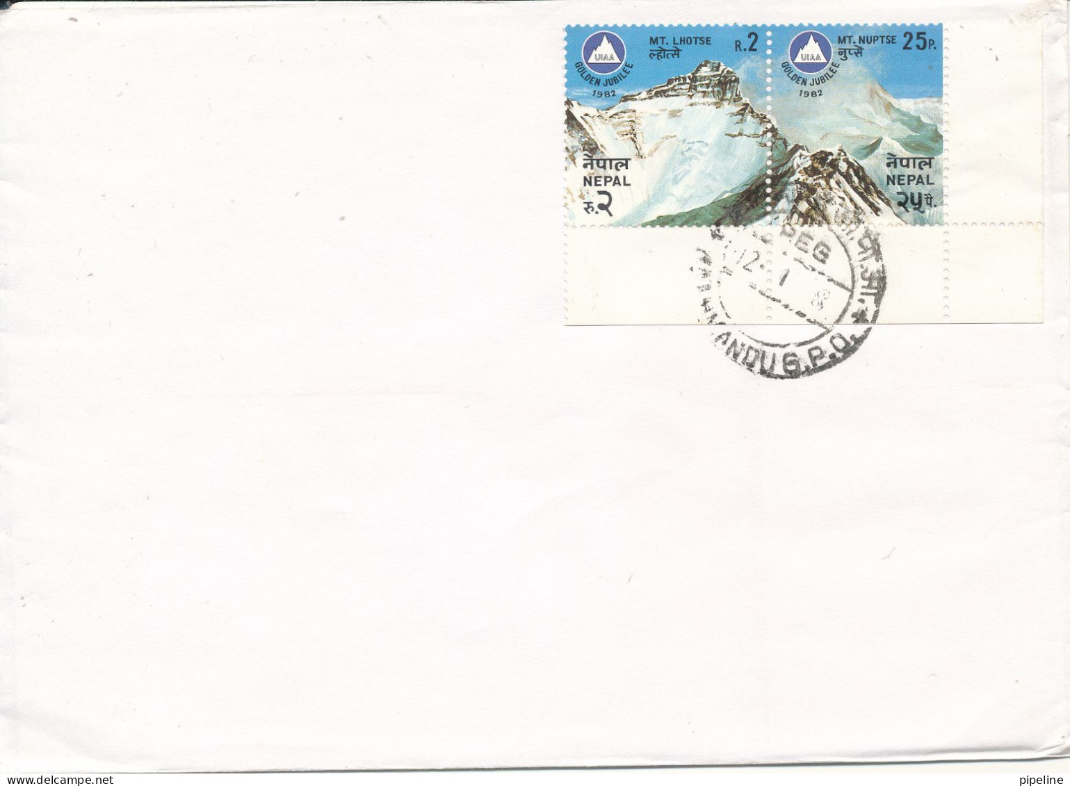 Nepal Cover Topic Stamps Mt. Lhotse And Mt. Nuptse - Nepal