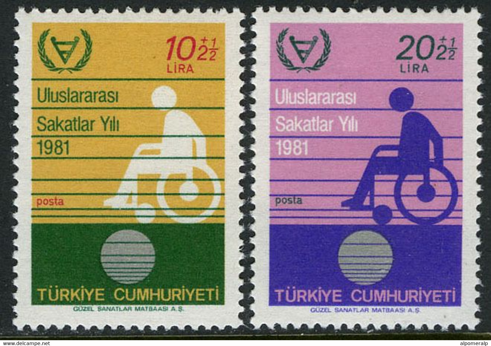 Türkiye 1981 Mi 2542-2543 MNH International Year Of The Disabled - Unused Stamps