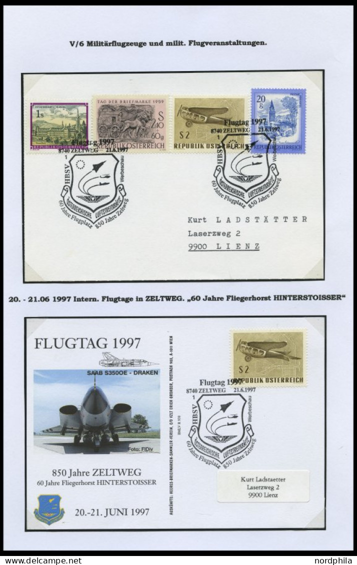 SONDERFLÜGE 1978-2003, 13 Verschiedene Sonderbelege Militärflugzeuge Und Militärische Flugveranstaltungen, Pracht - Otros & Sin Clasificación
