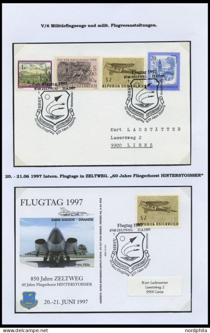 SONDERFLÜGE 1978-2003, 13 Verschiedene Sonderbelege Militärflugzeuge Und Militärische Flugveranstaltungen, Pracht - Sonstige & Ohne Zuordnung