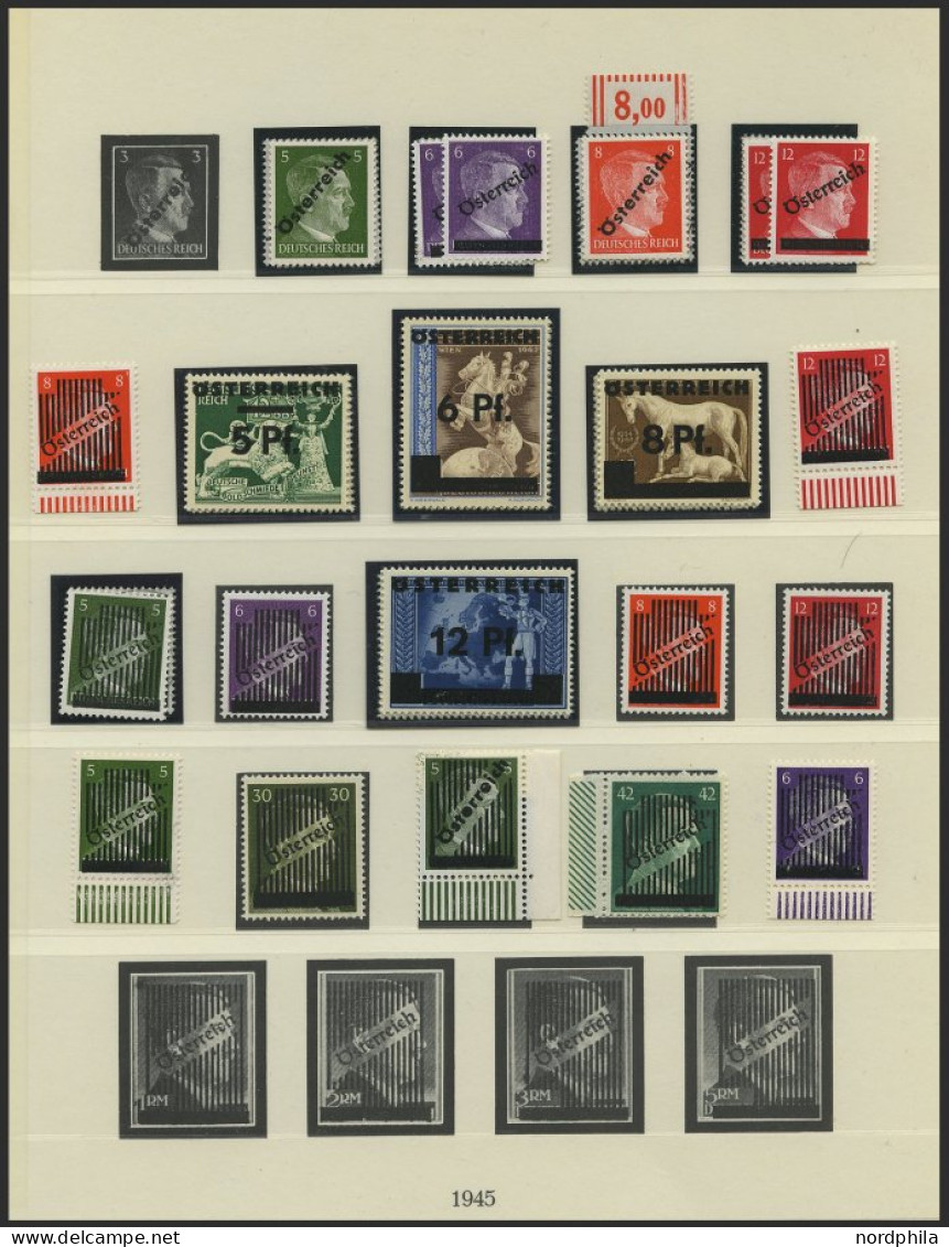SAMMLUNGEN , O, Sammlung Österreich Von 1945-67 Im Lindner Falzlosalbum, Anfangs Oft Doppelt ( Und Gestempelt) Gesammelt - Collections