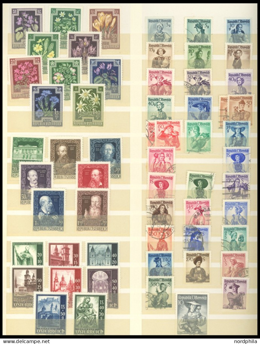 SAMMLUNGEN ,o, , Sammlung Österreich Bis 1968 Im Einsteckbuch, Der Hauptwert Liegt In Den Ausgaben Ab 1920, Dabei Viele  - Collections