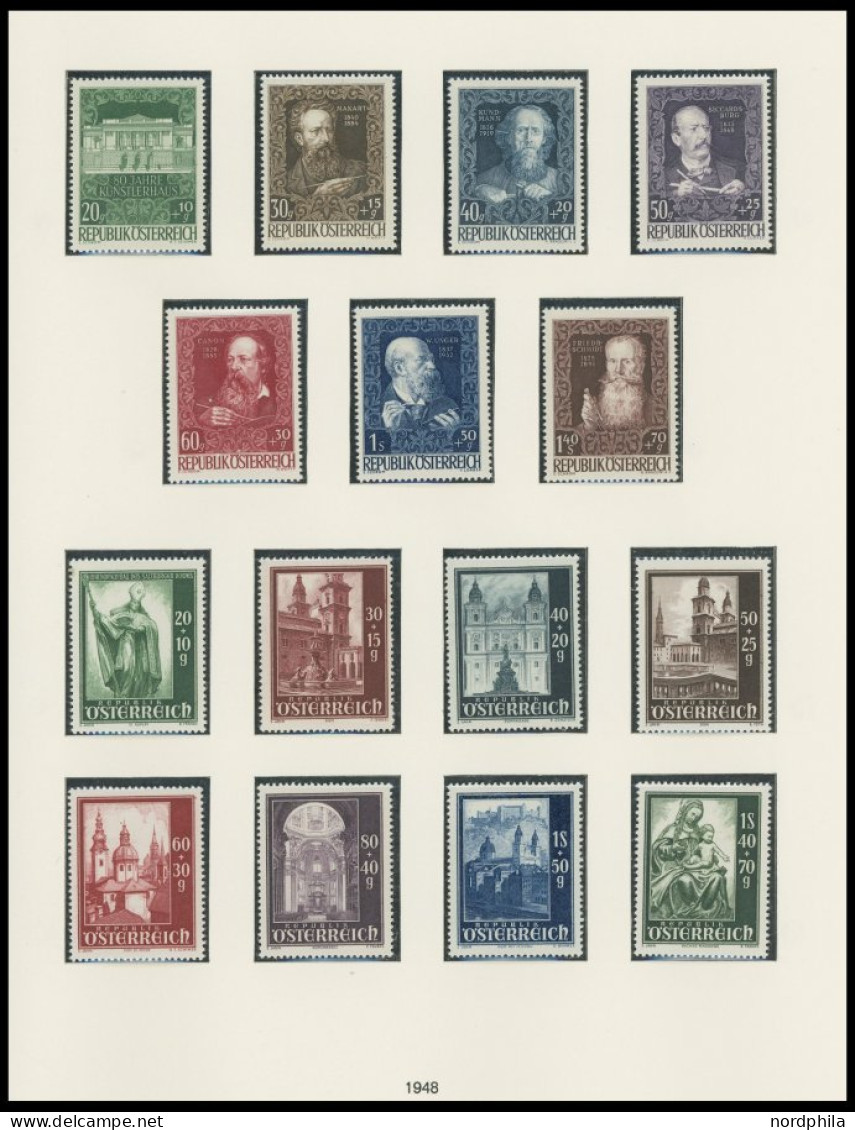 SAMMLUNGEN ,o , Fast Nur Postfrische Sammlung Österreich Von 1945-86 In 2 SAFE Falzlosalben Mit Vielen Guten Ausgaben, O - Collections