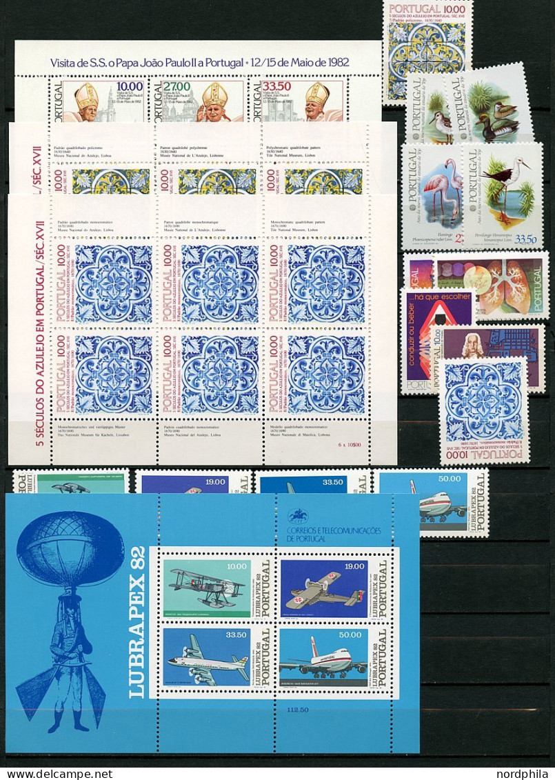 SAMMLUNGEN, LOTS 1552-1644 , Portugal 19782/84, Mi.Nr. 1552-1644, 1982, 1983 Und 1984 Komplett Postfrisch Mit Dem Kleinb - Sammlungen
