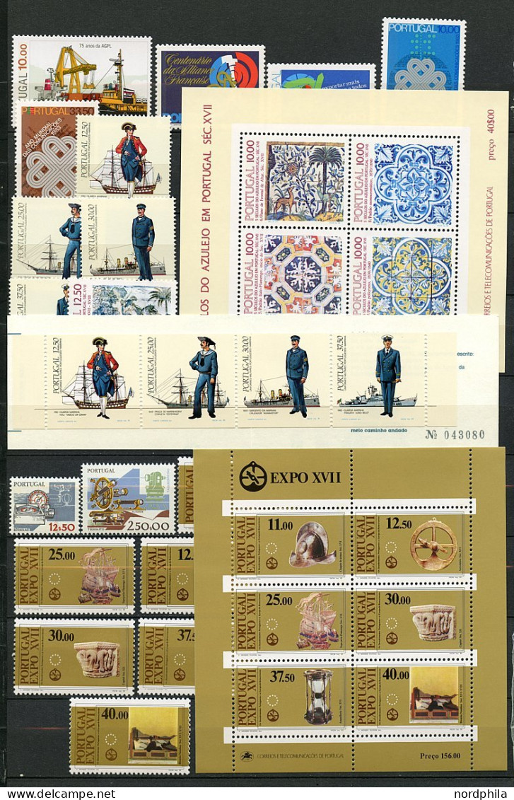 SAMMLUNGEN, LOTS 1552-1644 , Portugal 19782/84, Mi.Nr. 1552-1644, 1982, 1983 Und 1984 Komplett Postfrisch Mit Dem Kleinb - Verzamelingen