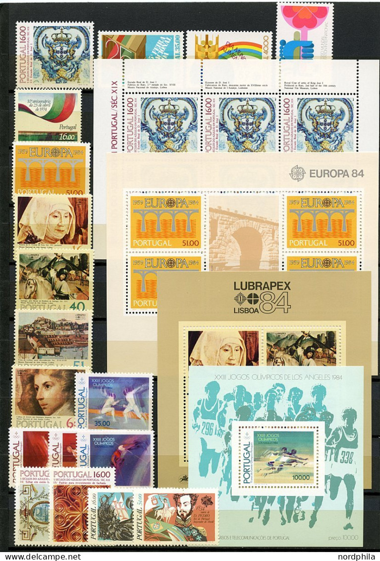 SAMMLUNGEN, LOTS 1552-1644 , Portugal 19782/84, Mi.Nr. 1552-1644, 1982, 1983 und 1984 komplett postfrisch mit dem Kleinb