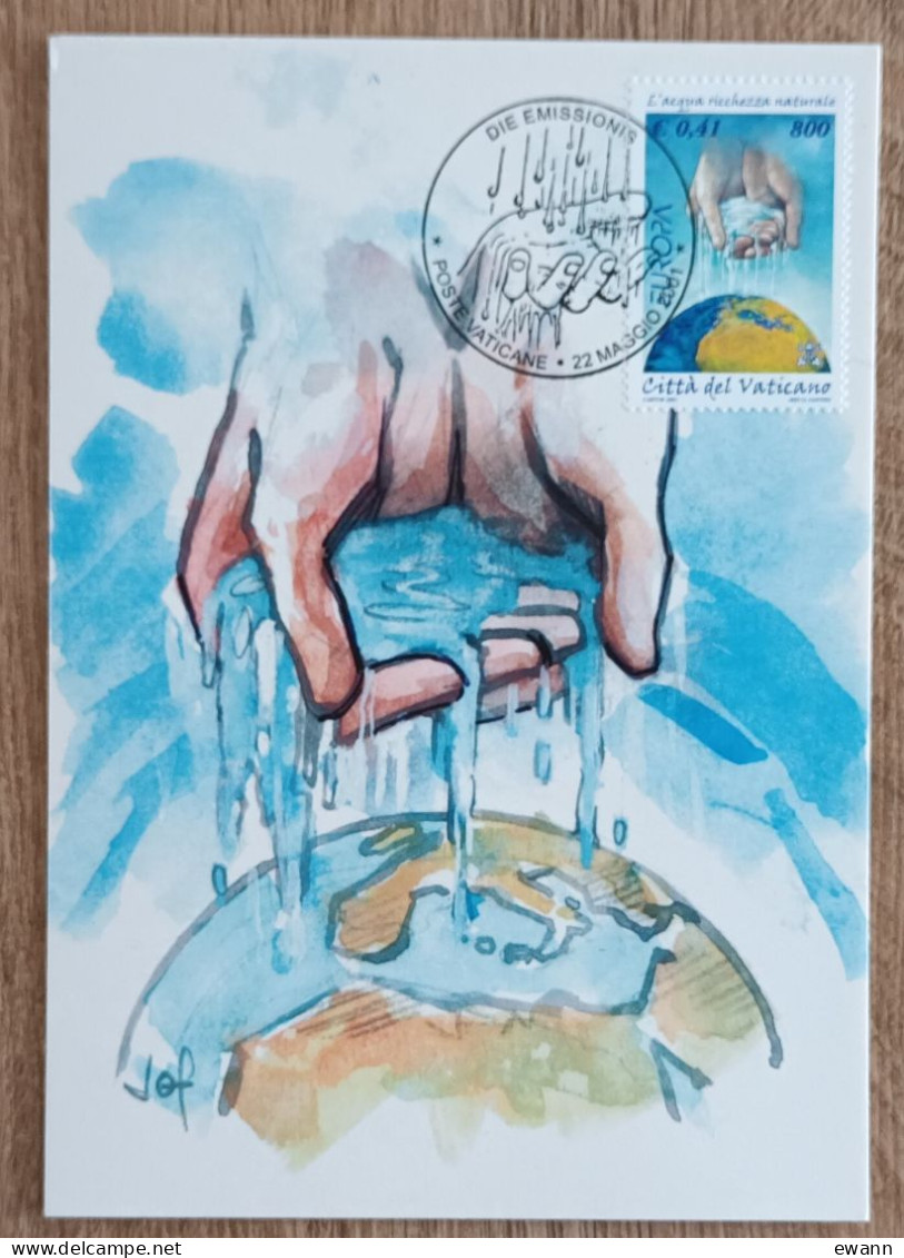 Vatican - CM 2001 - YT N°1230A - EUROPA / L'eau Richesse Naturelle - Maximum Cards