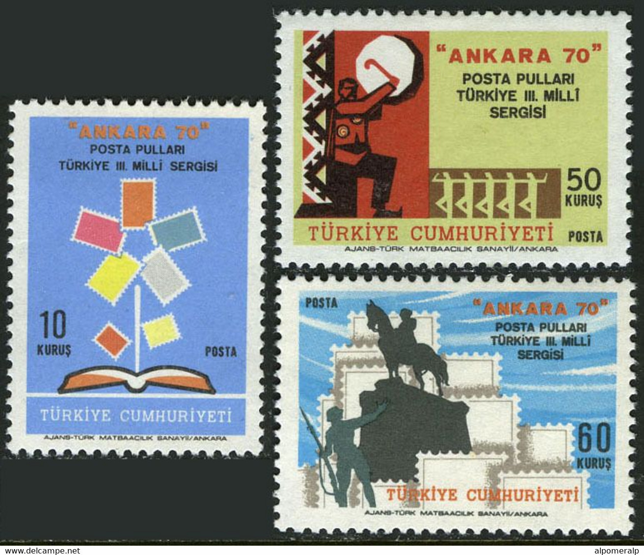 Türkiye 1970 Mi 2198-2200 MNH Ankara'70 Stamp Exposition - Ongebruikt