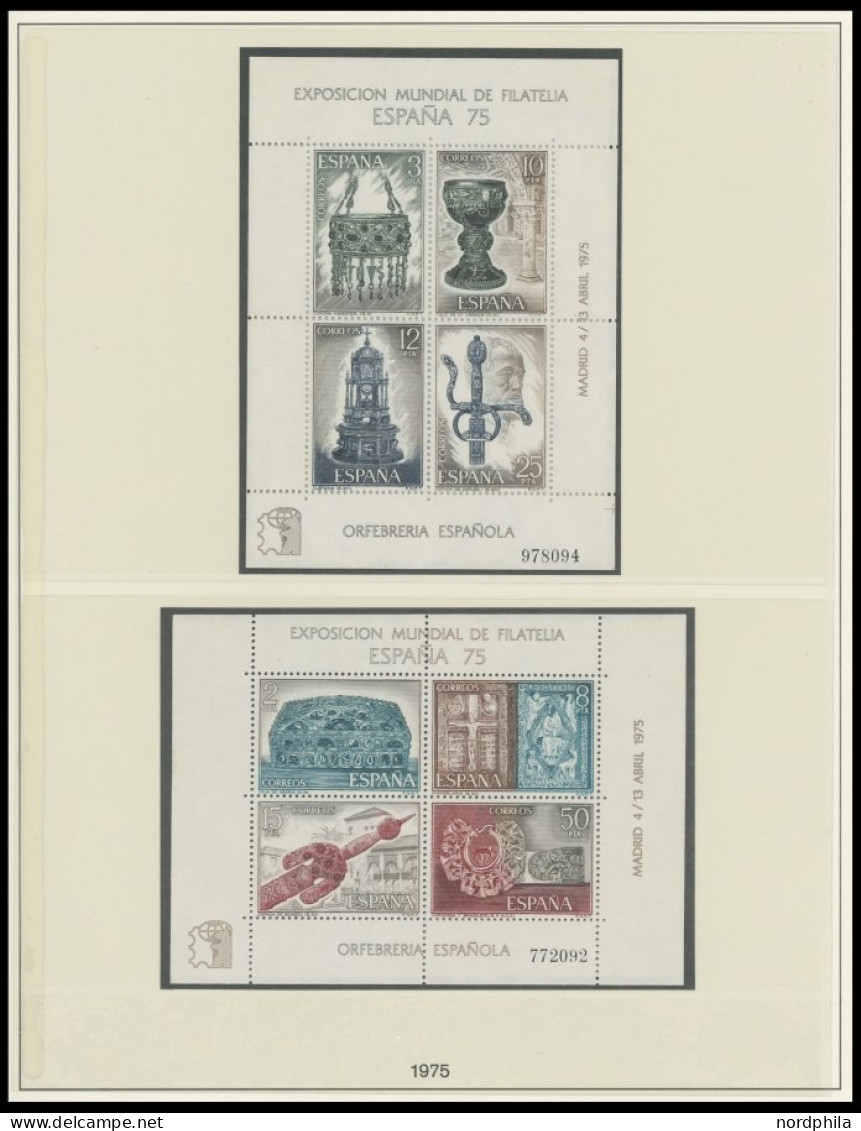 SPANIEN , 1970-84, Komplette Postfrische Prachtsammlung Spanien In 2 Neuwertigen Lindner Falzlosalben (ein Paar Unwesent - Other & Unclassified