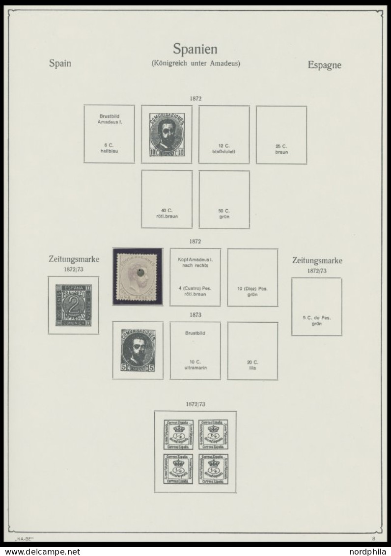 SPANIEN ,o, , Sammlung Spanien von 1850-1953 mit einigen mittleren Ausgaben, fast nur Prachterhaltung