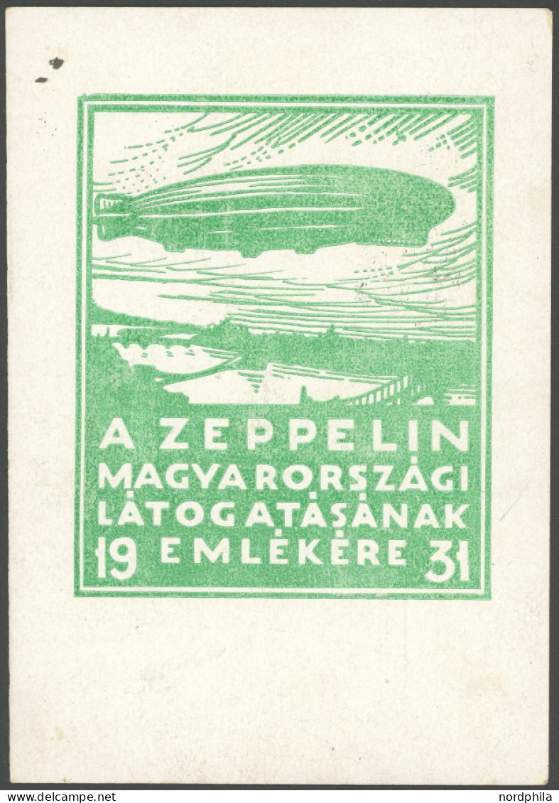 UNGARN 1932, Justice For Hungary, Seltene Ungarische Zeppelin-Sonderkarte Für Sonderflug Ab Budapest Am 11.9, Pracht - Autres & Non Classés