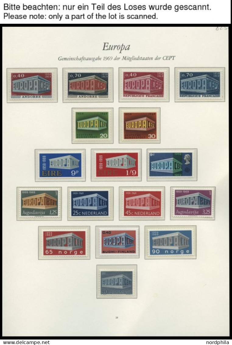 EUROPA UNION , 1969-71, Stilisierter Tempel, Flechtwerk Und Waagerechte Kette, 3 Komplette Jahrgänge, Pracht, Mi. 272.90 - Sammlungen