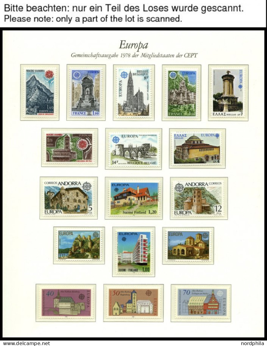 EUROPA UNION , 1978, Baudenkmäler, Kompletter Jahrgang, Pracht, Mi. 150.30 - Collections