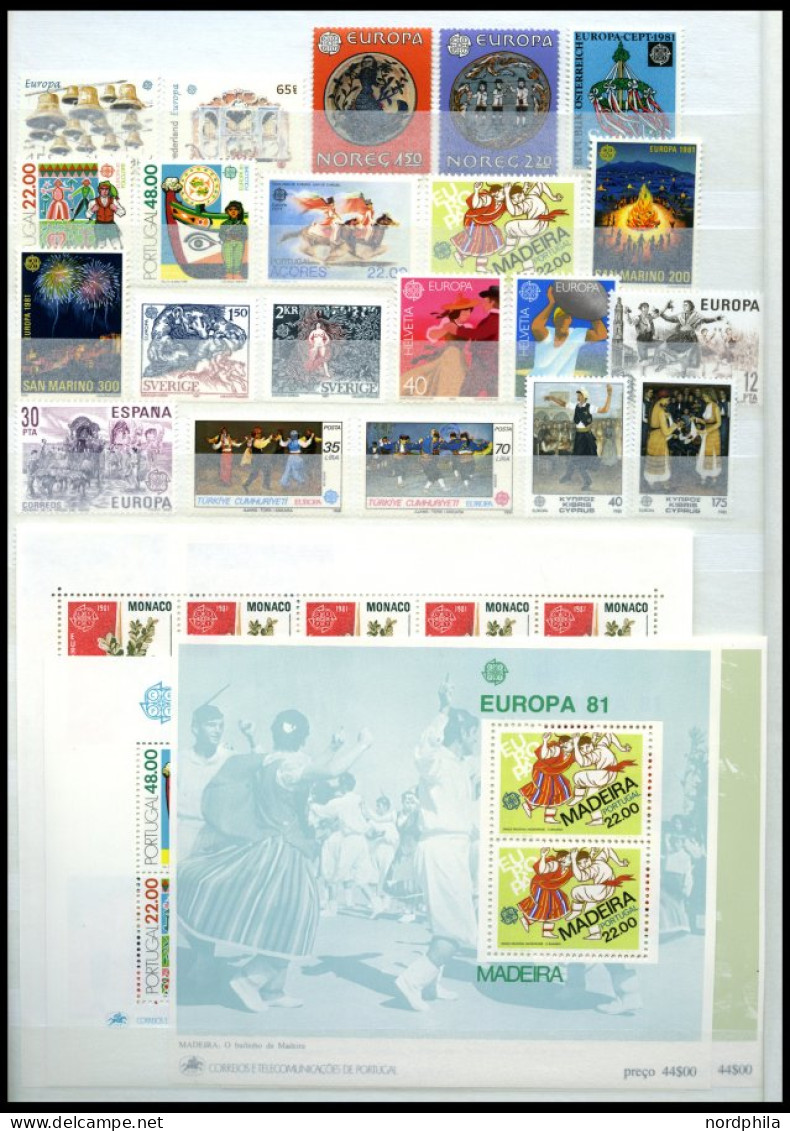 EUROPA UNION , 1980/1, Persönlichkeiten Und Folklore, 2 Komplette Jahrgänge, Pracht, Mi. 171.90 - Collections