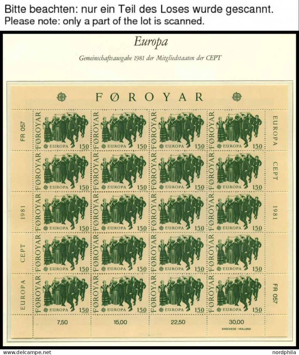 EUROPA UNION KB , Postfrische Sammlung Kleinbogen Gemeinschaftsausgaben Von 1981-83 Im Borek Falzlosalbum. Pracht, Mi. 6 - Sammlungen
