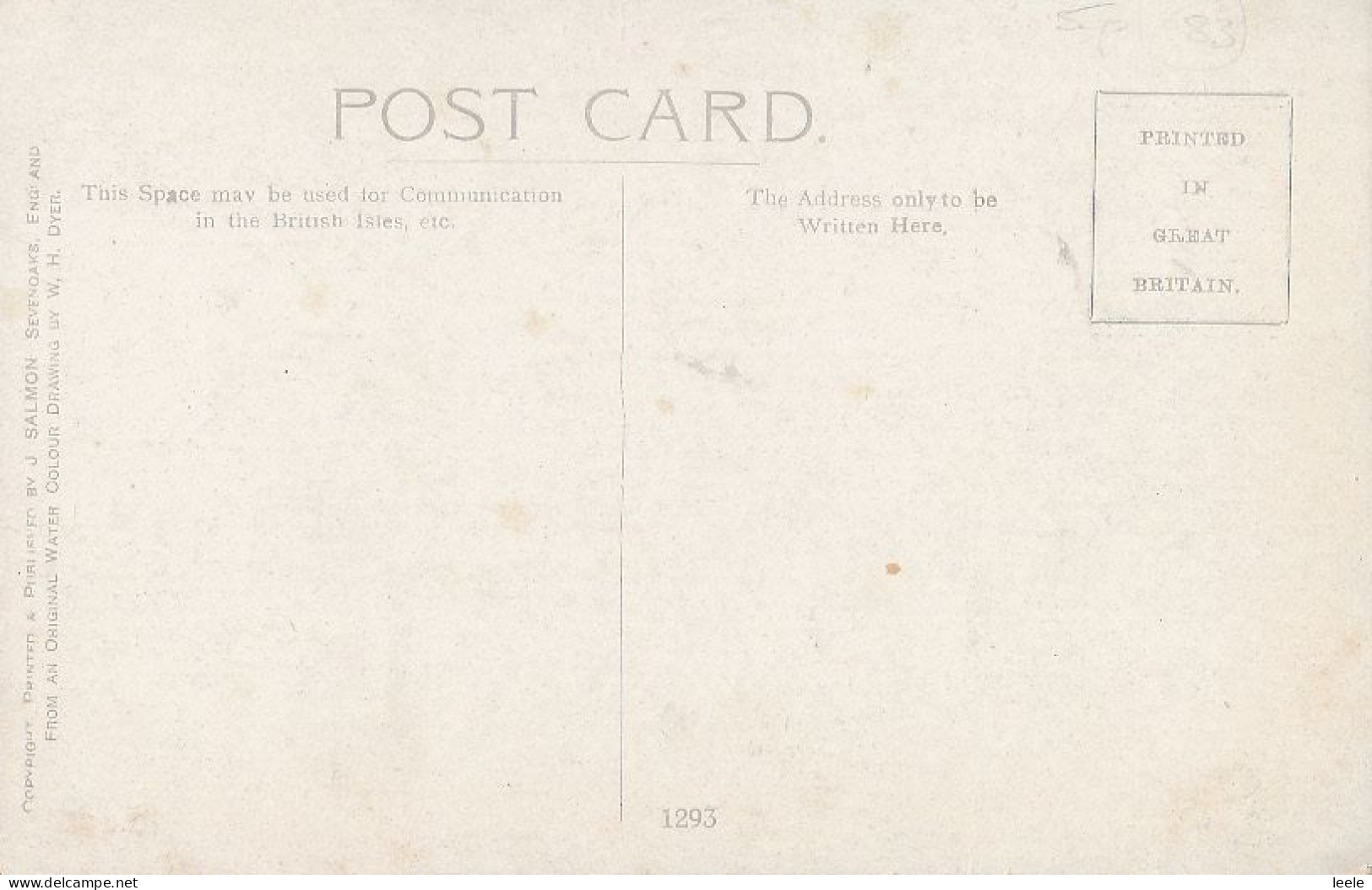 BV42.  Vintage Postcard.  Tavy Cleave, Dartmoor.  By W H Dyer. - Dartmoor